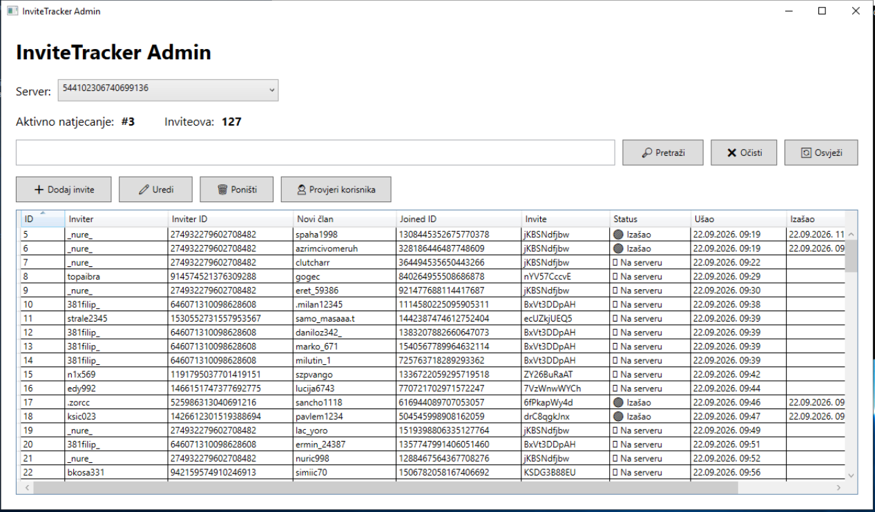 InviteTracker Admin